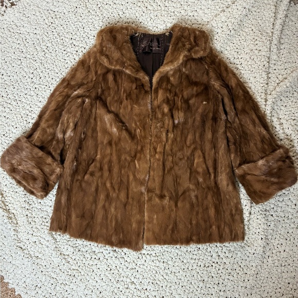 Vintage Jackets & Blazers - Gordon Saint Paul Brown Fur Coat